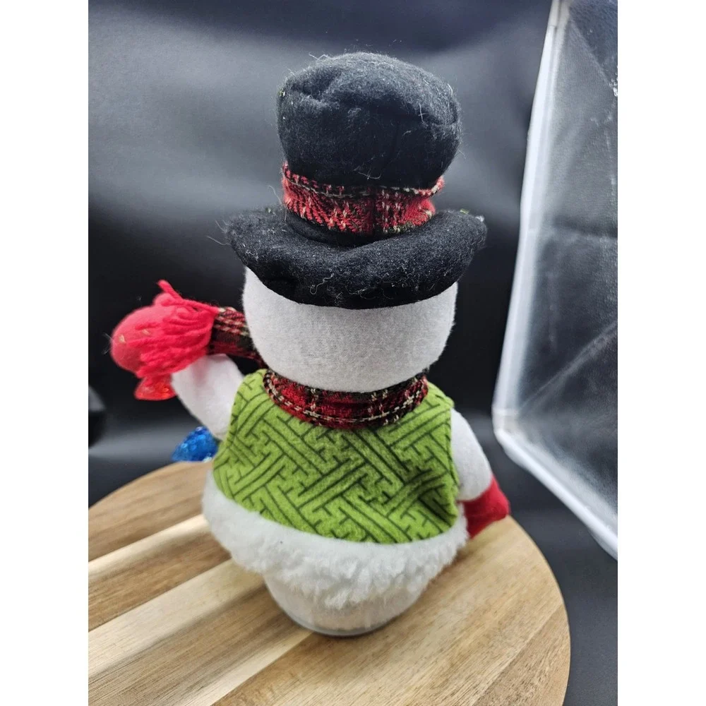 Light Up Snowman Plush Figure‎ With Christmas Lights